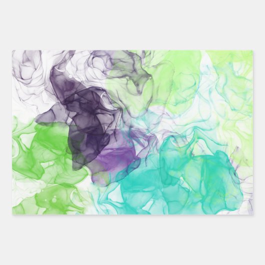 Delikate Regenbogenfarben, weiche Papierblätter Geschenkpapier Set (Vorderseite 3)