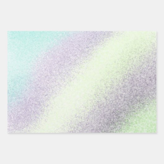 Delikate Regenbogenfarben, weiche Papierblätter Geschenkpapier Set (Vorderseite 2)