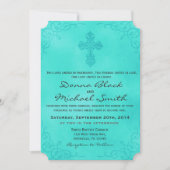 Delikate, religiöse Hochzeiten Einladung (Vorderseite)