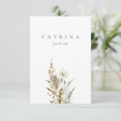 Delikate romantische Bouquet Wedding Platzkarte (Stehend Vorderseite)