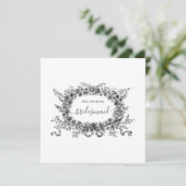 Delikate romantische florale Moderne Brautjungfrau Einladung (Stehend Vorderseite)