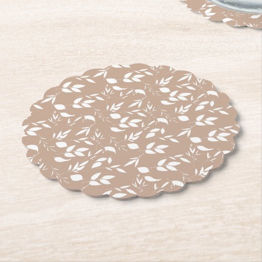 Delikate romantische Silhouette Taupe mocha Untersetzer (angewinkelt)