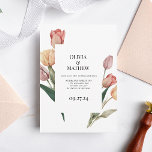 Delikate romantische Tulip Wasserfarbrahmen Hochze Einladung<br><div class="desc">Erleben Sie das Wesen der zeitlosen Romantik mit unserem zarten romantischen Tulip Floral Watercolor Rahmen Hochzeitsempfang. Mit viel Liebe zum Detail gestaltet, ist diese Einladung ein Meisterwerk von Eleganz und Charme. Stellen Sie sich eine zarte Tulpenblüte vor, die zart in Aquarellfarbe gemalt wird. Ihre Blütenblätter entfalten sich in einer Symphonie...</div>