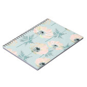 Delikate rosa Anemone. Notizblock (Linke Seite)