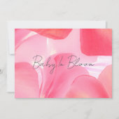 Delikate rosa Blossom Babydusche Einladung (Vorderseite)