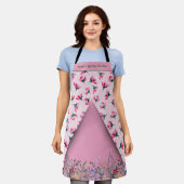 Delikate Rosa Blossom Garden Schürze (Getragen)
