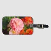 Delikate rosa Blume nach Regen Gepäckanhänger (Vorderseite (Horizontal))