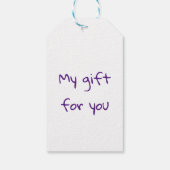 Delikate rosa Blume nach Regen Geschenkanhänger (Rückseite)