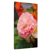 Delikate rosa Blume nach Regen Klemmbrett (Rechts)