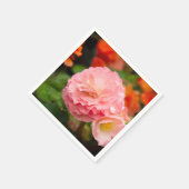 Delikate rosa Blume nach Regen Serviette (Ecke)