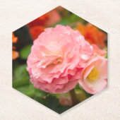 Delikate rosa Blume nach Regen Untersetzer (Vorderseite)