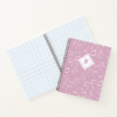 Delikate rosa Coquette Bows Notizblock (Innenseite)