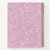 Delikate rosa Coquette Bows Notizblock (Rückseite)