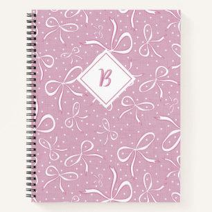 Delikate rosa Coquette Bows Notizblock