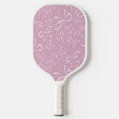 Delikate rosa Coquette Bows Pickleball Schläger (Rückseite)
