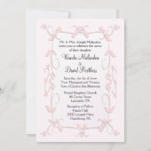 Delikate Rosa Einladungen für Hochzeiten (Vorderseite)