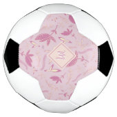Delikate rosa Florals und Bows Fußball (Gedreht)