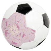 Delikate rosa Florals und Bows Fußball (Dreiviertel)