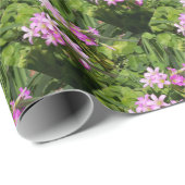 Delikate Rosa Frühlingssonne - Wildblumen Geschenkpapier (Rolleneckpunkt)