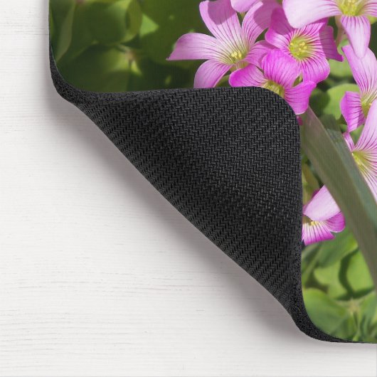 Delikate Rosa Frühlingssonne - Wildblumen Mousepad (Ecke)