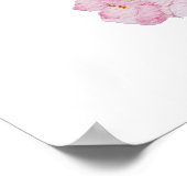 Delikate Rosa Kirschblüte Aquarell 2024 2 Poster (Ecke)