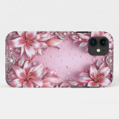 Delikate rosa Lilien Case-Mate iPhone Hülle (Rückseite (Horizontal))