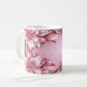 Delikate rosa Lilien Kaffeetasse (Vorderseite Links)