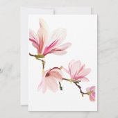 Delikate rosa Magnolia Custom Wedding Einladung (Rückseite)