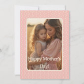 Delikate Rosa Muttertagskarte Feiertagskarte (Vorderseite)