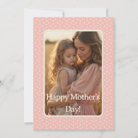 Delikate Rosa Muttertagskarte Feiertagskarte (Vorderseite)