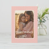 Delikate Rosa Muttertagskarte Feiertagskarte (Stehend Vorderseite)