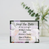 Delikate rosa Orchideen Rett tge Datum Ankündigungspostkarte (Stehend Vorderseite)