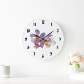 Delikate Rosa Orchius Große Wanduhr (Zuhause)