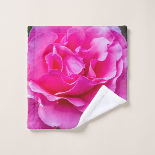 Delikate rosa Rosa Rose. Badhandtuch Set (Waschlappen)