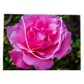 Delikate rosa Rosa Rose. Große Geschenktüte (Rückseite)