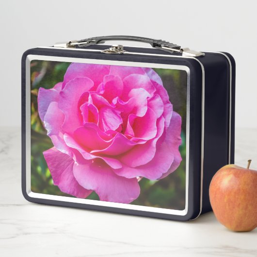 Delikate rosa Rosa Rose. Metall Brotdose (Beispiel)