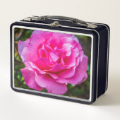 Delikate rosa Rosa Rose. Metall Brotdose (Vorderseite)