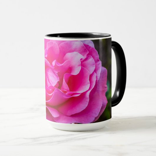 Delikate rosa Rosa Rose. Tasse (VorderseiteRechts)