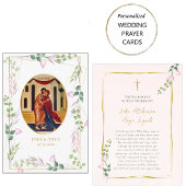 Delikate rosa Roses orthodoxe Hochzeitskarte Platzkarte