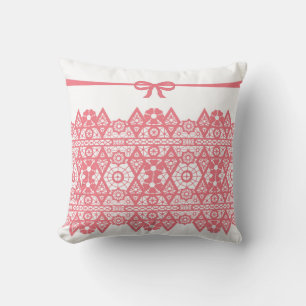 Delikate rosa Spitzen Kissen