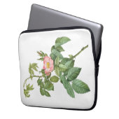 Delikate Rosa Wilde Rose Botanischer Laptop-Sieb Laptopschutzhülle (Vorderseite Links)