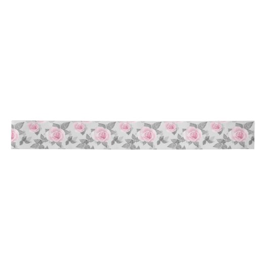 Delikate Rose 1 Satinband (Vorderseite)