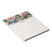Delikate Rose Blumennoten aus Notepad Notizblock (angewinkelt)