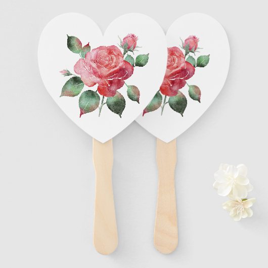 Delikate Rose Fächer (Vorne und Hinten)