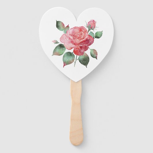 Delikate Rose Fächer (Vorderseite)