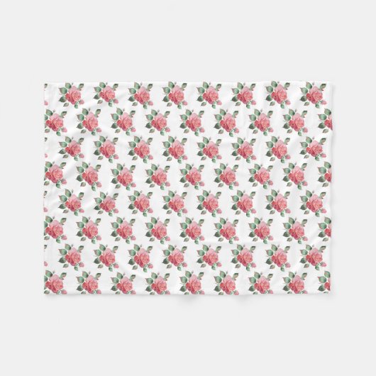 Delikate Rose Fleecedecke (Vorderseite (Horizontal))