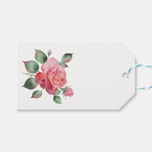 Delikate Rose Geschenkanhänger (Vorderseite (Horizontal))