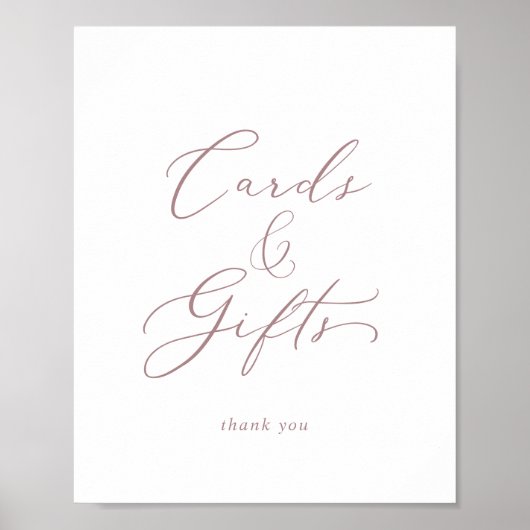 Delikate Rose Gold Cards und Geschenke unterzeichn Poster (Vorne)
