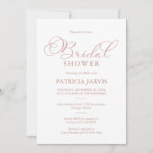 Delikate Rose Gold Foil Script Brautparty Einladung (Vorderseite)