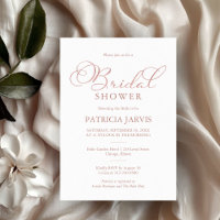 Delikate Rose Gold Foil Script Brautparty